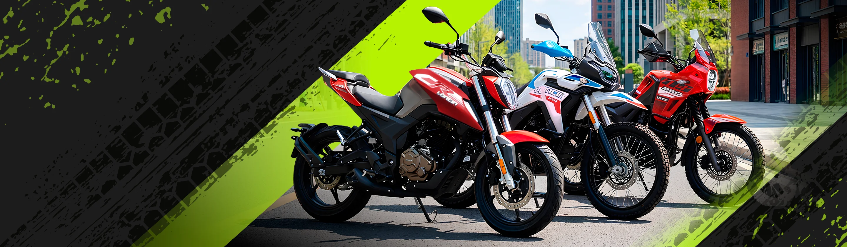 Три мотоцикла Loncin: обзор DS250 Rally, CR4 II и MS250